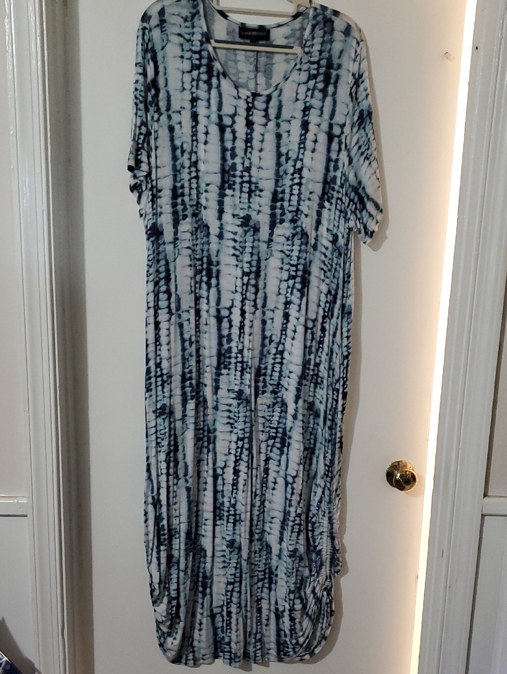 Lane Bryant Blue and White Tie-Dye Maxi Dress Sz 18 /20